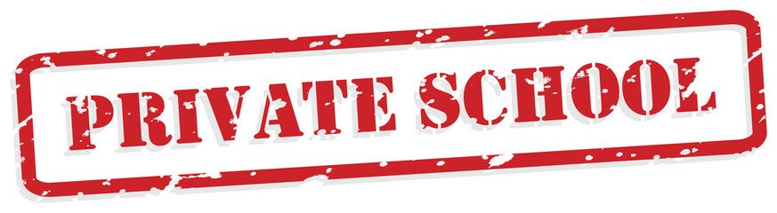 Private School Rubber Stamp Vector