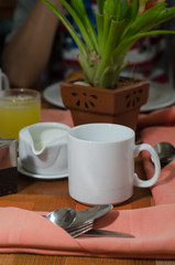 Coffee cup in breakfast