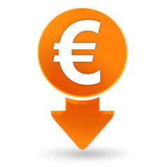 euros sur signet orange