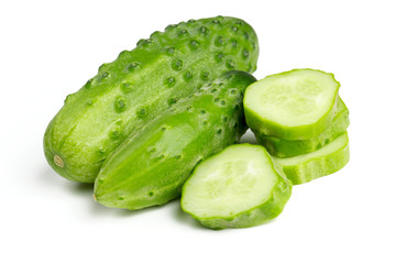freshly cut cucumber