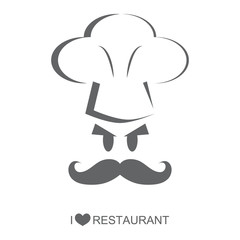 Restaurant 5, Chef character on isolated white background