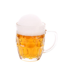 Big mug of golden beer.