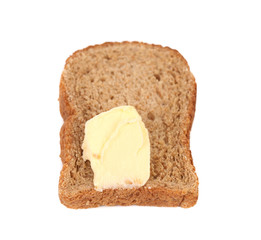 Slice of bread with butter