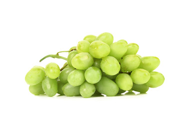 Bunch of ripe and juicy green grapes