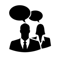 Businesspeople chatting icon