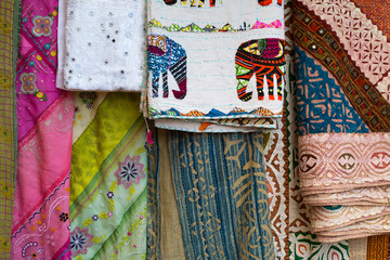 Asian Indian traditional fabric in different colors
