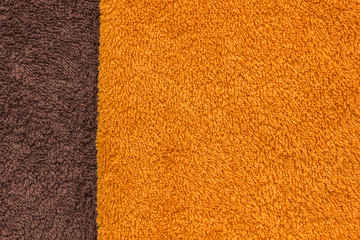 Orange and brown towel texture.