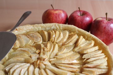 tart, tarte aux pommes, apple