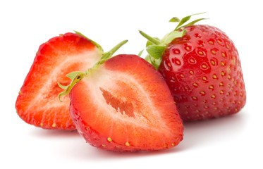 Garden strawberry isolated on white background