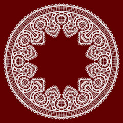 Round openwork lace border.