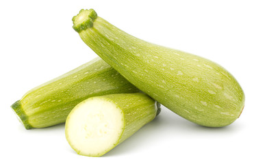 Fresh vegetable marrow isolated on white background