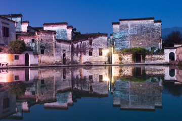 night scence of quiet lake