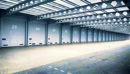 garages boxes in row