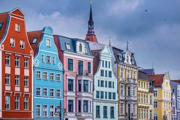 Rostock, Germany in the Historic District - obrazy, fototapety, plakaty