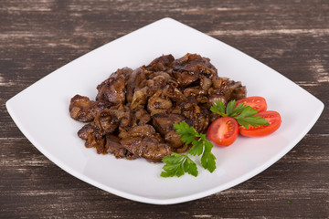 Fried chicken livers