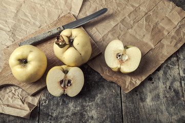 Quince on table