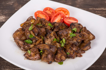 Fried chicken livers