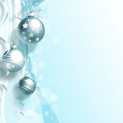 Christmas background with balls