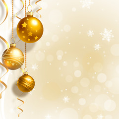 Background with Christmas baubles