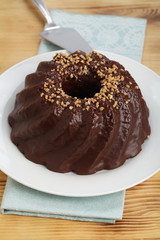 Marmorkuchen mit Schokoladenüberzug