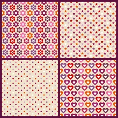4 Seamless Birthday Pattern Retro Pink © Jan Engel