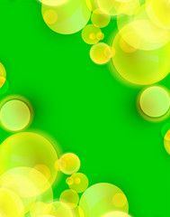 fresh green bubbles, abstract background