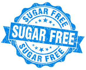 sugar free blue grunge vintage stamp