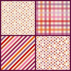Collection 4 Seamless Birthday Pattern Retro Pink © Jan Engel