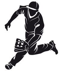 ballplayer, silhouette