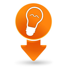 ampoule sur signet orange