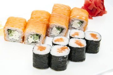 delicious seafood sushi at a Japanese restaurant