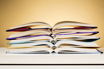 Open Textbooks on a Desk