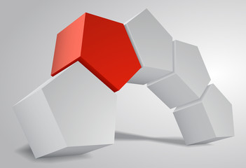 Vector 3D Arc of Prism Pentaprism Infographic Element