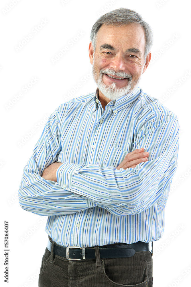 Wall mural portrait of a happy senior man smiling