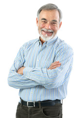Portrait of a happy senior man smiling