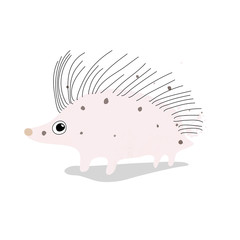 Little hedgehog. Vector art