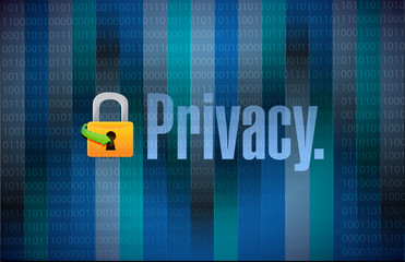 lock and privacy binary dark background