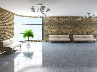 The hall with bench
