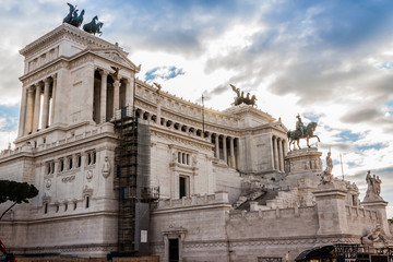 Equestrian monument to Victor Emmanuel II near Vittoriano in Rom