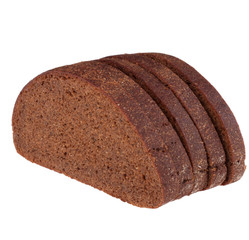rye bread isolated on white background