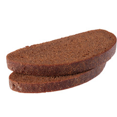 rye bread isolated on white background
