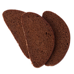 rye bread isolated on white background