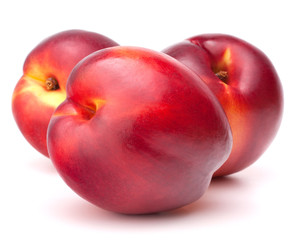 Nectarine fruit isolated on white background cutout