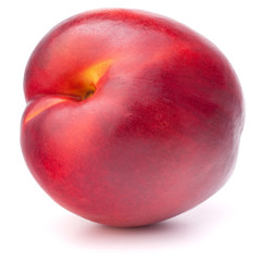 Nectarine fruit isolated on white background cutout