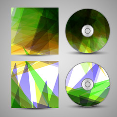 Vector cd cover set for your design, abstract Illustration.