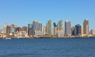 Fototapeta na wymiar A View of San Diego Bay and Downtown