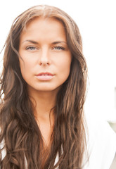 Fototapeta premium beautiful woman with long hair