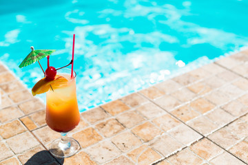 Cocktail near the swimming pool