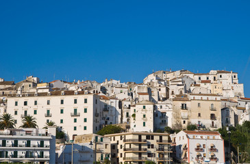 Fototapeta na wymiar Panoramiczny widok z Rodos Garganico. Apulia. Włochy.