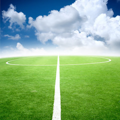 soccer stadium with bright lights